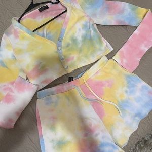 White fox short set